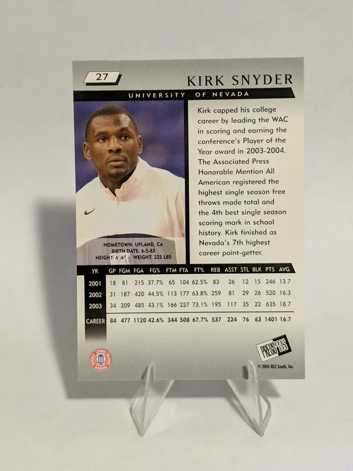 2004 Press Pass - Kirk Snyder #27 (RC) - Image 2 of 2