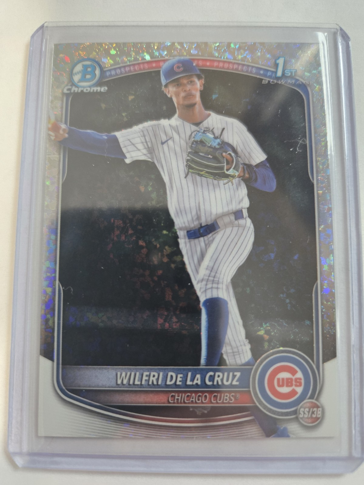 2025 Bowman Chrome #BCP-209 WILFRI DE LA CRUZ 1st Bowman Mini Diamond Refractor
