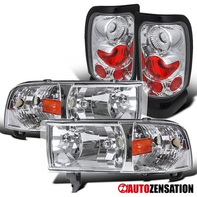 Fit 94-01 Dodge RAM 1500/2500/3500 Chrome Headlights+Altezza Tail Lights