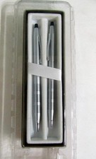 Brand New Cross Classic Century Satin Chrome Ballpoint Pen  Pencil Set
