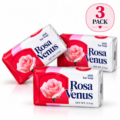 Jabon Rosa Venus Rosado Classic 150 g / 5.3 oz 3 Pack