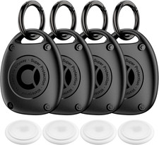 4Pack WaterProof Airtag Keychain Holder Case Tag Holder Cover for Backpack, Keys