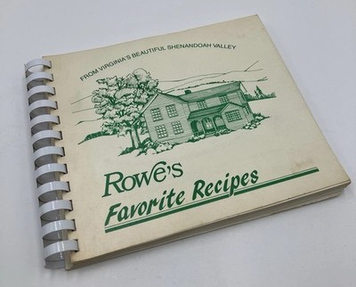 Vintage Virginia Cookbook 1986 Rowe's Favorite Recipes Shenandoah Valley Mildred