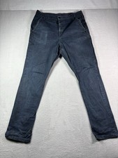 VINTAGE Levis Men's Regular Straight Jeans Size 31x32 Navy Blue Denim Button Fly