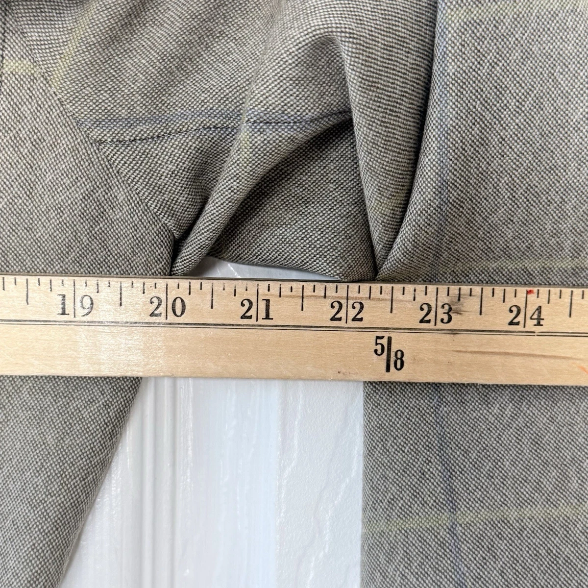 Blazer De Colección Burberrys Lana Cachemira Mujer 10 Gris Cuadros Chaqueta Ventana Años 80 90
