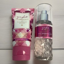 Bath and Body Works TRAVEL GINGHAM GORGEOUS SPRAY MIST  BODY CREAM SET