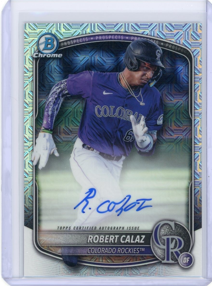 2025 Bowman Chrome Prospect Mega Box Autographs Robert Calaz #BMA-RC (RC)