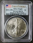 2011 (W) $1 American Silver Eagle Dollar PCGS MS70