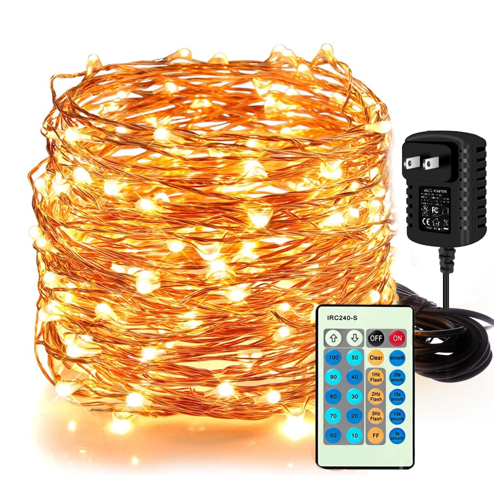 LED Decorative Fairy String Lights 66ft 200 LEDs Dimmable Outdoor/Indoor Star...
