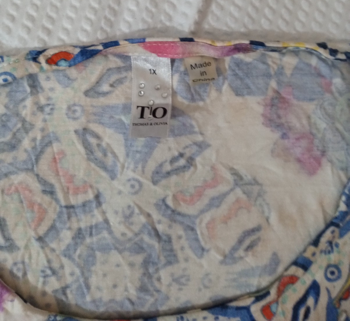 THOMAS & OLIVIA MULTICOLOR Patchwork Boho Print F… - image 4