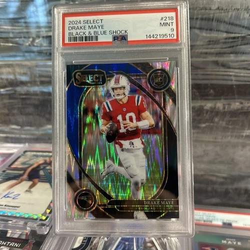 2024 Select DRAKE MAYE Patriots Club Rookie Black & Blue Shock # 218 PSA 9 MINT