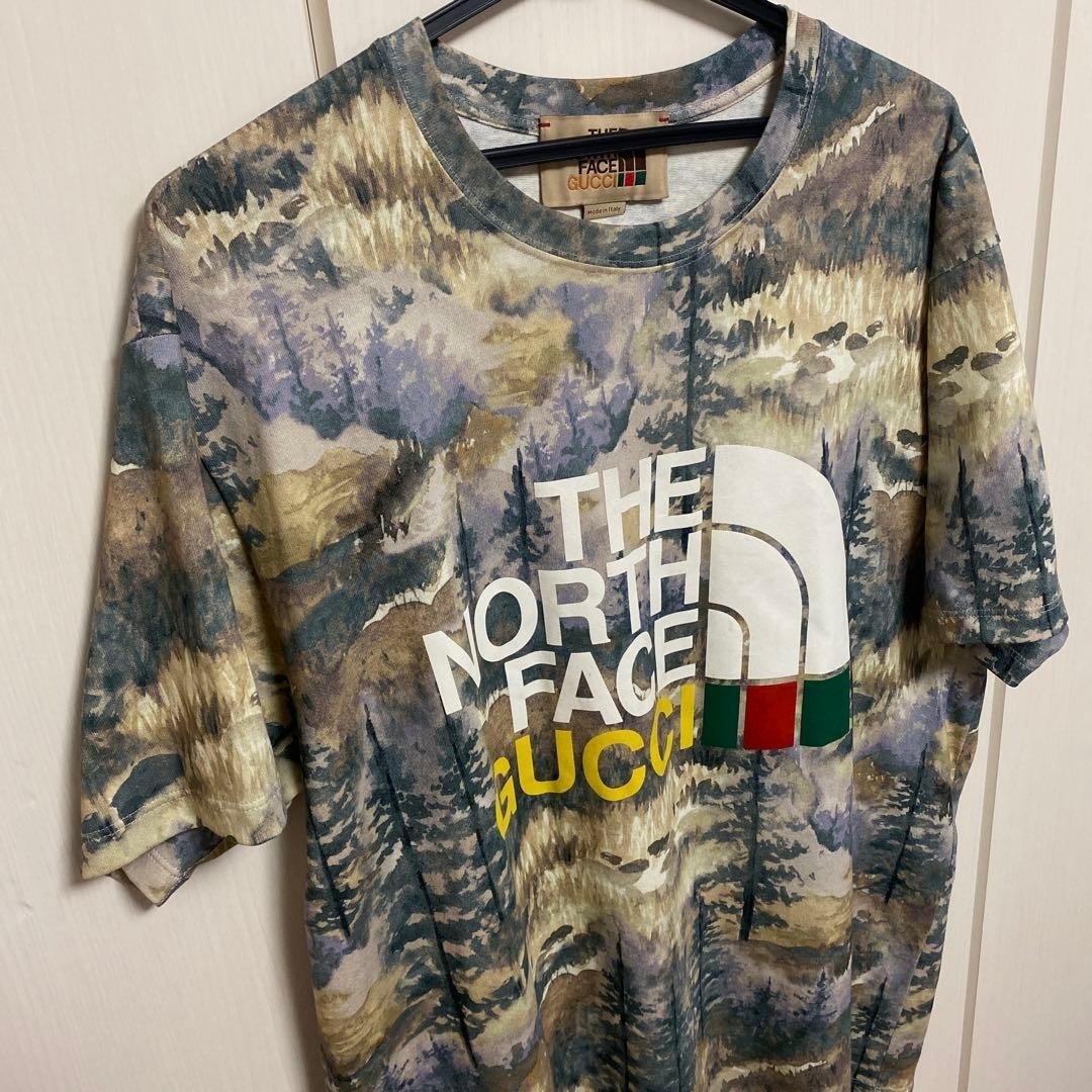 The North Face X Gucci  T-Shirt Size L  Real Tree Camo Authentic image 5