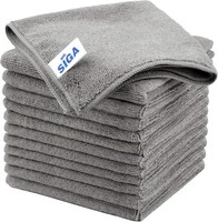 Mr.Siga Mikrofaser-ReinigungstüCher 12Er-Pack Grau 32X32 Cm Allzweck Reinigung