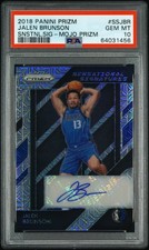 2018-19 Panini Prizm Signatures Jalen Brunson Mojo RC #’d/25 PSA 10