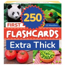 500 Words Thick Toddler Learning Flash Cards w/ Rings - 1 Year Old