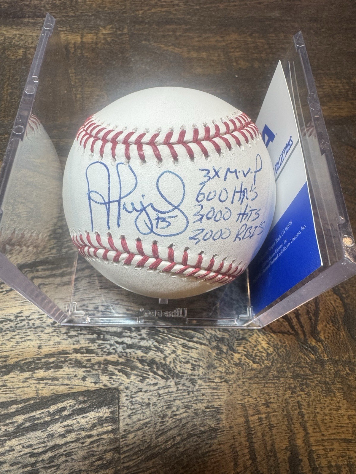 A Pujols Autographed Signed Rawlings MLB Baseball Albert Pujols PSA/DNA, 4 Inscriptions 
