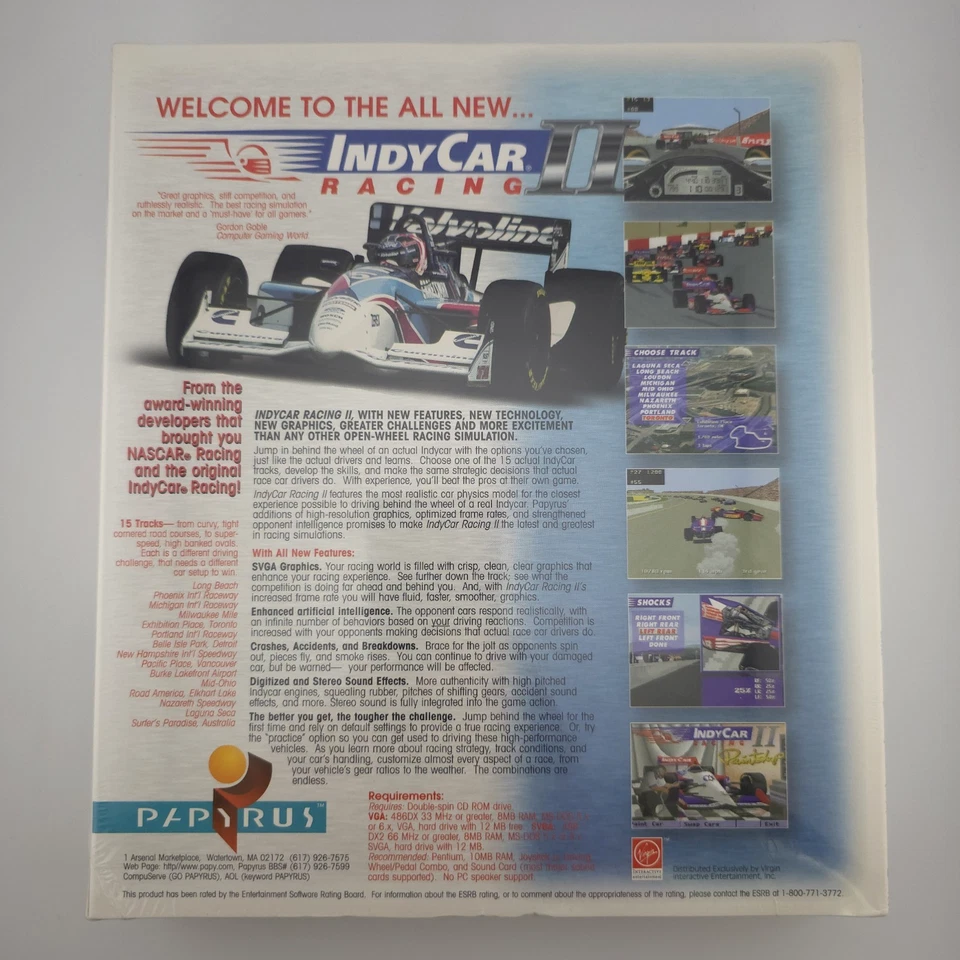 IndyCar Racing II, 1995, Big Box, New & Sealed - Image 3 of 4