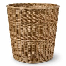 Cesto Grande XL in Vimini Naturale Intrecciato Tondo Multiuso cm 57 x h 58