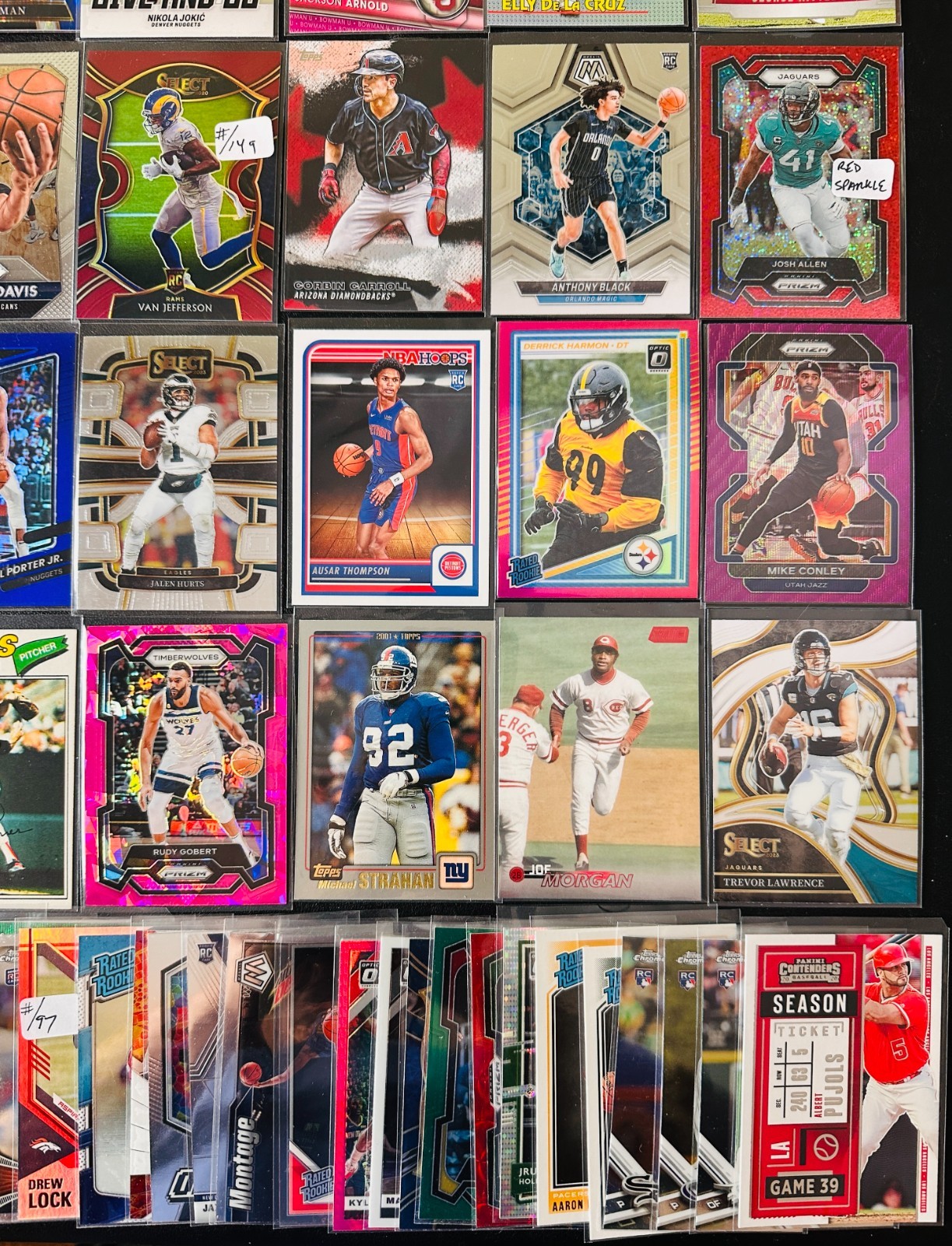 HUGE Sports CARD LOT! Jersey AUTO RC SP PRIZM Josh Allen, Mahomes, Luka Doncic! view 5