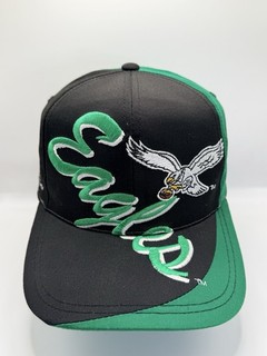 RARO Vintage Philadelphia Eagles Diagonale Scritta Logo 2 Toni Snapback NFL
