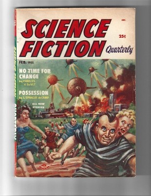 Science Fiction Quarterly Feb 1955 Alien Attack (FINE) (Collection Find)