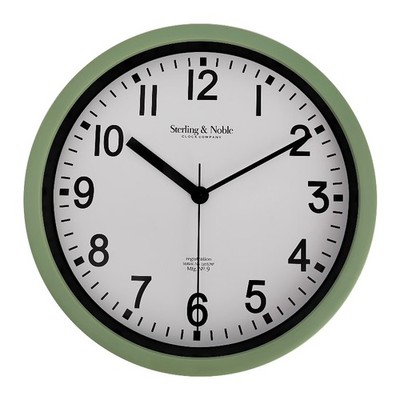 Mainstays Basic Indoor 8.78'' Sage Analog Round Modern Wall Clock