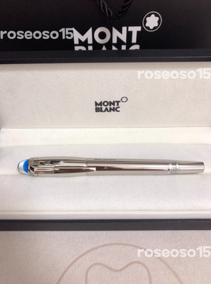 Montblanc Meisterstuck Solitaire Silver StarWalker SpaceBlue Fountain Pen New