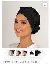 HairCAPsule Black Shower Cap  - New