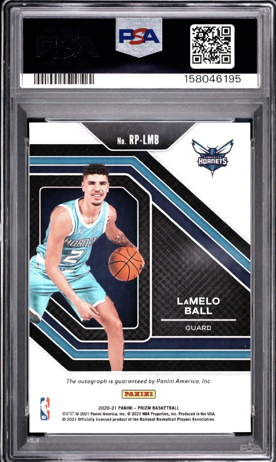 2020-21 Prizm #RP-LMB RC AUTO 🔥LaMelo Ball🔥 Rookie Penmanship PSA 9 158046195 view 2