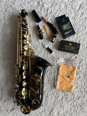 New like Saxophone - case, tuner and extra reeds. Mendini by Cecilio