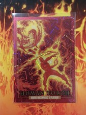 2024 Marvel Masterpieces '92 Platinum PINK LASERS #31 Human Torch #/992