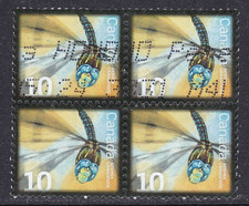 Canada 2007 Dragon Fly 10c Block of 4 Fine Used SG 2520 VGC