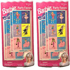 2 Pack BARBIE Vintage 1997 Sticker set Tara Toys Kids Craft Party Favor 8 Sheets