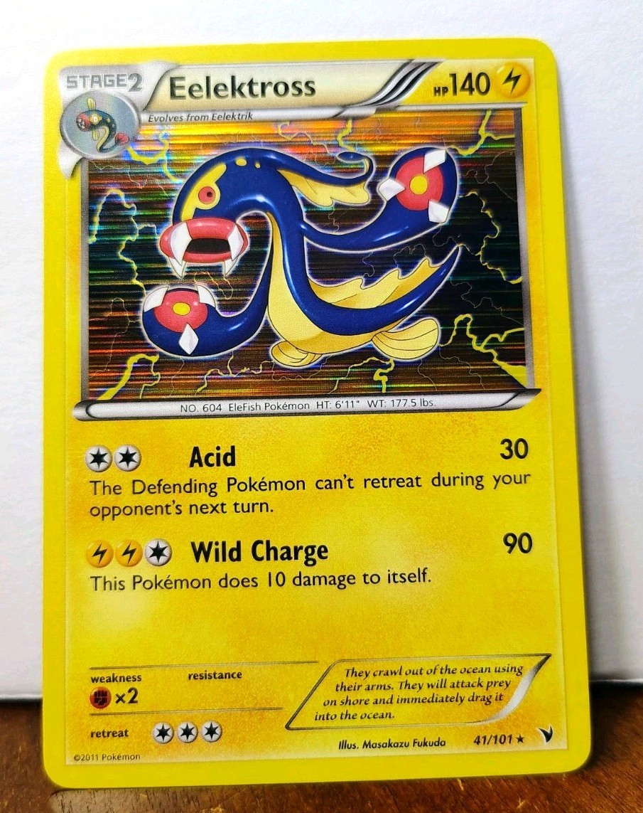 POKEMON EELEKTROSS 41/101 HOLO RARE NOBLE VICTORIES LP-NM