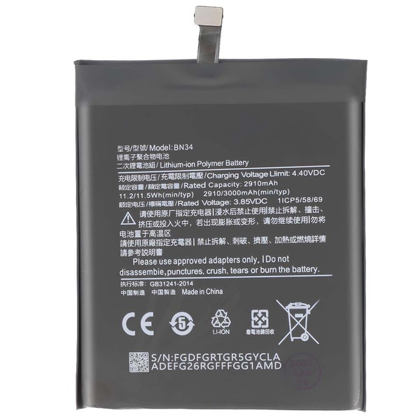 Akku FüR Xiaomi Redmi 5A Smartphone Li-Polymer 3.85V 3000Mah 11.55Wh-image