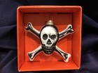 JOHN DERIAN glass SKULL & CROSSBONES ☠️ ornament 🏴‍☠️ NEW IN BOX!  ☠️🎄☠️🎄☠️ — photo 1