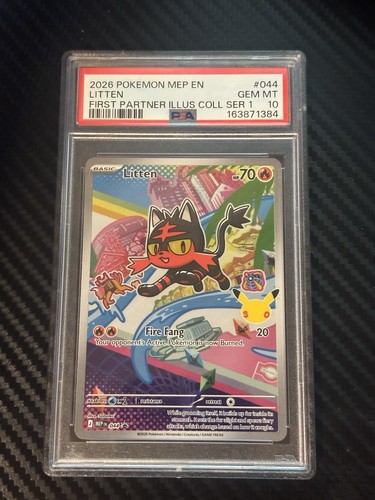 Pokémon TCG Litten 044 Me: Mega Evolution Promo Holo ENG 70 HP Basic Fire