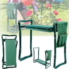 Heavy Duty Garden Kneeler Seat Foldable Kneeling Stool with Handles & Tools Bag