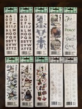 Royal Langnickel E-Z Rub-On Transfers Lot Christmas, Winter Themes Lot of 10