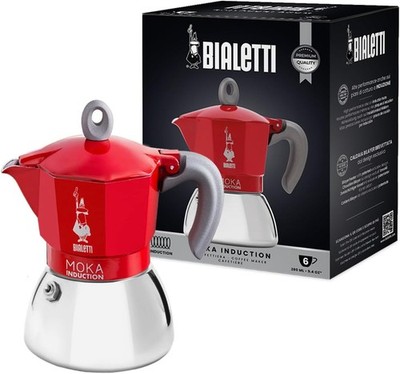 Moka Induction, Moka Pot, Suitable for all Types of Hobs, 6 Cups Espresso (9.4