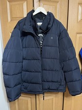 Calvin Klein Mens Blue Winter Puffer Coat Ful...