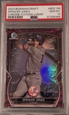 2023 Bowman Draft Spencer Jones #BDC196 Chrome Fuchsia Lunar /199 PSA 10 GEM MT