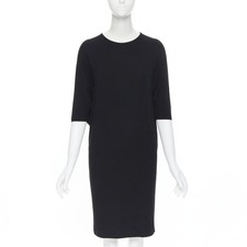 MICHAEL KORS black rayon spandex batwing stretch fit casual dress US0 XS