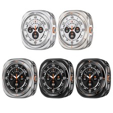 For Galaxy Watch Ultra 2025/Ultra 47mm Metal PC 2-in-1 Rugged Bumper Watch Case