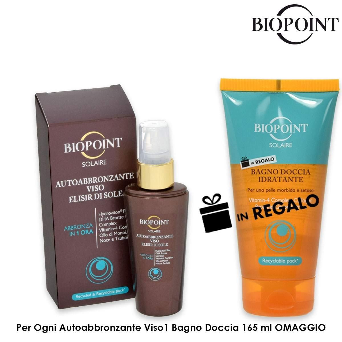 Autobronceador Facial Biopoint Elixir Sol Facial 50 Ml + Gel De Ducha Hidratante