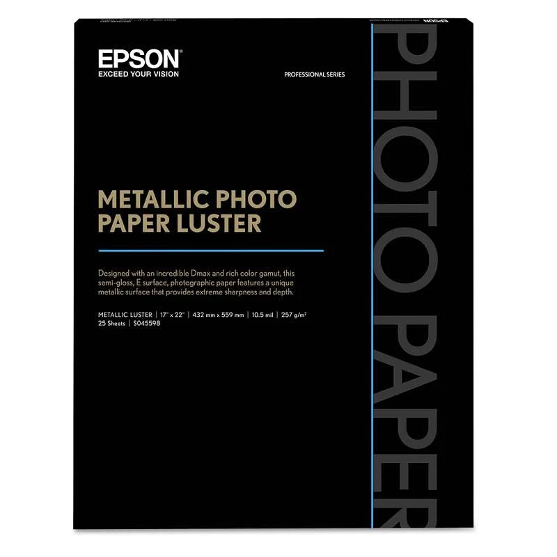 Epson® Professional Media Metallic Photo Paper Glossy, White, 17 x 22, 25 Sheets - Image 2 of 2
