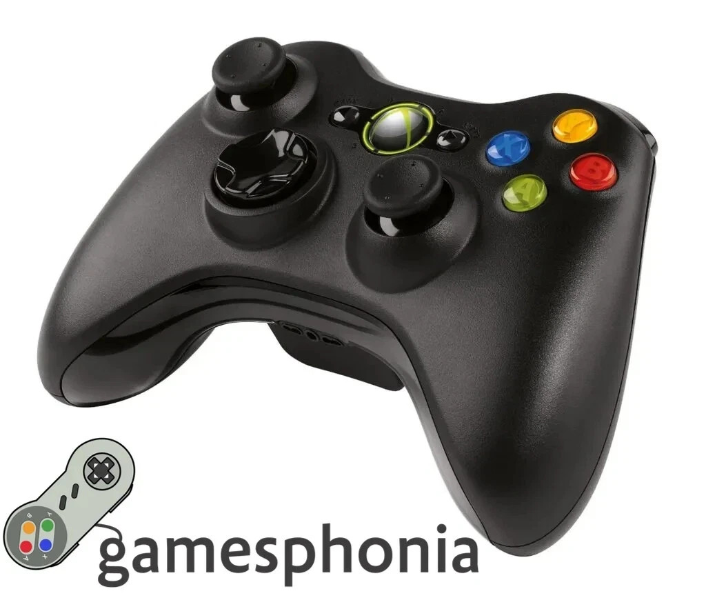 Joystick per Microsoft XBOX 360 pad di colore nero o bianco usato adatto per PC