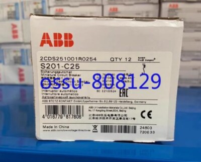 2PCS NEW ABB S201-C25 Low Voltage Air Switch Miniature Circuit Breaker