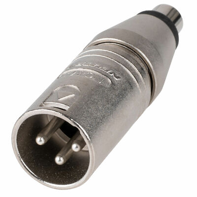 Neutrik NA2MPMF 3 Pin XLR Male to RCA Phono Socket Adapter