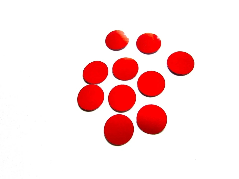 ORAFOL 10 Kreise ROT Reflexfolie Reflektorband Reflektor Aufkleber reflektierend